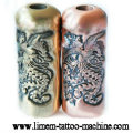 Le plus récent hotsale en acier inoxydable Magnum tube de tatouage poignée en acier Skull Grip